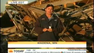 Mike Seidel The Today Show Wadena MN EF4 Tornado Aftermath 7 AM 6182010 [upl. by Dubois]