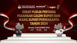 🔴 LIVE  Debat Publik Pertama Pasangan Calon Bupati dan Wakil Bupati Purwakarta Tahun 2024 [upl. by Josephina]