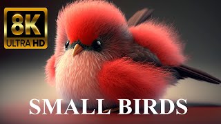 Small BIRDS 8K ULTRA HD with Names and Sounds [upl. by Nisbet]