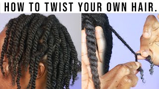 HOW TO TWIST YOUR OWN HAIR YOURSELF AT HOME [upl. by Retseh]