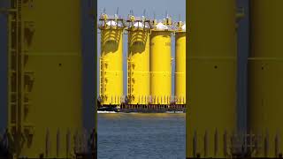 Wind Turbine Transition Pieces on Transport Barge [upl. by Ariad448]