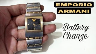 How To Change Battery EMPORIO ARMANI Watch  emporio armani watch battery replacement [upl. by Regnij728]