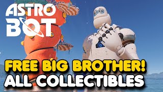 Astro Bot  Free Big Brother 100 Walkthrough All Bots Puzzle Pieces amp Lost Galaxies [upl. by Aztirak]