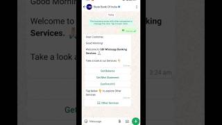 State Bank of India SBI WhatsApp Banking Check Balance shorts [upl. by Aerdnua76]