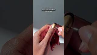 How To DIY CND™ VINYLUX™ Gold French Manicure ⭐ [upl. by Adnal]