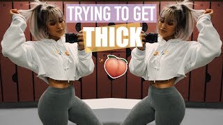 WHAT I EAT TO GET THICK amp MAINTAIN A SMALL WAIST  gym vlog [upl. by Carie675]