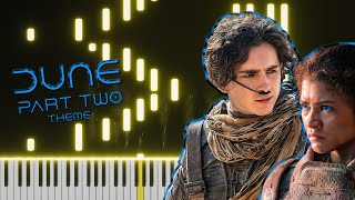 Dune Part Two Main Theme Piano  Dune Part Two Theme Piano Tutorial [upl. by Bowra]