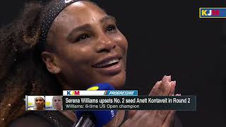 Serena Williams takes down the No 2 seed Anett Kontaveit  KJM [upl. by Ilysa]