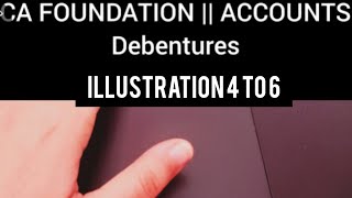 Illustration 4 to 6 Debentures  company accounts  CA foundation [upl. by Otcefrep]