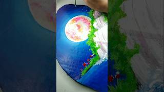 Magical moonlight 🌕🌠🌙art painting acrylicpainting shorts [upl. by Deeann]