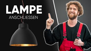 LAMPE ANSCHLIESSEN  Deckenleuchte richtig verkabeln und Montage Tipps [upl. by Elburt]