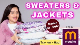 Huge MEESHO Winter Wear Haul ALL UNDER Rs 500   TryonHaul with Honest Reviews [upl. by Greer]