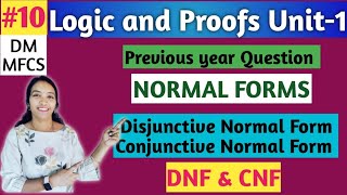 JNTU Normal forms  DNFampCNF  Disjunctive normal form  Conjunctive normal form  DMGT R23 [upl. by Berthoud235]