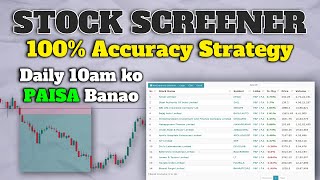 Morning Strategy for Intraday Trading  How to Use Chartink Screener for Intraday Trading [upl. by Dnesnwot698]