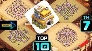 top 10 town hall 7 base clash of clans [upl. by Atsirc]