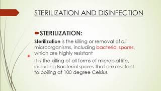 Sterilization and DisinfectionBasic overview [upl. by Ahtnamys]