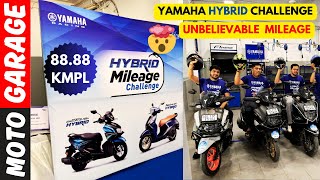 Yamaha HYBRID Mileage Challenge got Unbelievable Mileage 8888 KMPL  Yamaha RayZR 125 Fi Hybrid [upl. by Annua]