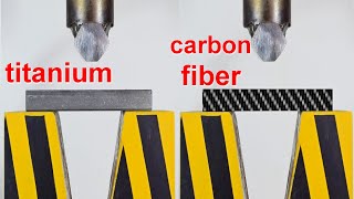 HYDRAULIC PRESS vs TITANIUM AND CARBON FIBER BENDING TEST [upl. by Cotsen]