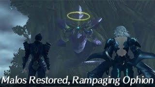 Xenoblade Chronicles 2  Malos Restored Rampaging Ophion Cutscene HQ [upl. by Eetnom]