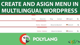 How to Create and Assign Menu in Multi Language WordPress Website Using Polylang Plugin [upl. by Laurita]