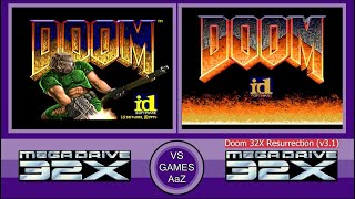 Doom Resurrection 31 Sega 32X VS Sega 32Xside by side Comparison GraphicsOficial VS Hack [upl. by Sherr]