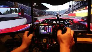 Ferrari F1 Replica Wheel On F1 2018 SIMRLCD display powered by SLIMaxManager and VDashEMU  Spa [upl. by Benedetta422]