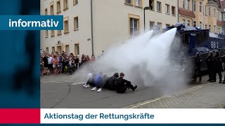 Aktionstag der Rettungskräfte  quotWir gemeinsam  Blaulicht hautnahquot  Zuhause in Brandenburg [upl. by Nohsauq360]