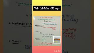 Tablet cetrizine 10 mg use and side effects dose [upl. by Pritchett]