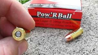 Pow R Ball 100 gr 9mm Luger Jug Test [upl. by Yelnoc455]