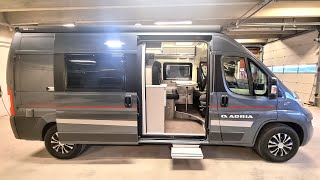 Smallest Luxury Bunk Bed Campervan Sleeps 4  Adria Twin 600 SPT Family [upl. by Nimesay]