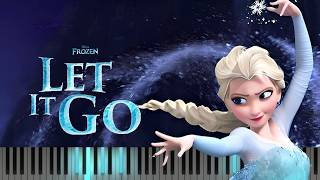 Let It Go  Frozen Piano tutorial and Karaoke [upl. by Niattirb]