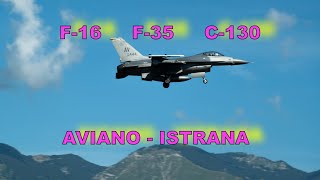 Spotter day Aviano Istrana air base F16 Eurofighter F35 Rafale C130 AMX Tornado C27 [upl. by Lenneuq992]