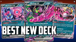 BEST NEW DECK from Shrouded Fable  Loyal Three  Okidogi ex Munkidori ex Fezandipiti ex [upl. by Yssac]