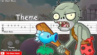 Plants vs Zombies  Main Theme Guitar Tutorial [upl. by Kelwen670]