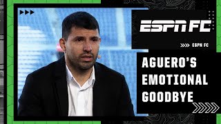 Sergio Aguero announces his retirement in emotional press conference  LaLiga  ESPN FC [upl. by Anilad]