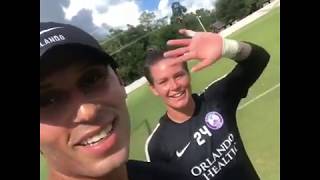 Ashlyn Harris after a good save at practice [upl. by Ednihek622]