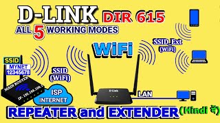 DLINK DIR 615 Router as WiFi RepeaterExtender  DLink DIR 615 as WiFi Access Point  DLink DIR615 [upl. by Fulvi921]