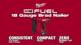 Milwaukee® FUEL™ M18FN18GS 18 Gauge Finish Nailer [upl. by Malamut]