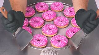 ASMR  Ice Cream Challenge Massive Donuts Ice Cream Rolls  how to make Donut Ice Cream  Recipe [upl. by Bonn6]