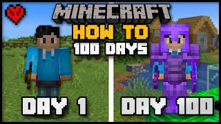 HOW TO Survive Your First 100 Days In Hardcore Minecraft [upl. by Vacuva]