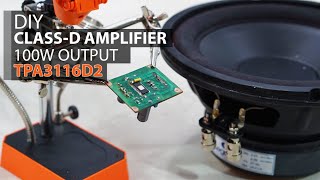 DIY  TEST super power super mini ClassD amplifier TPA3116D2 PBTL [upl. by Oconnor]