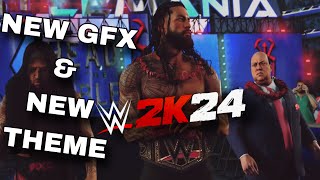 WWE 2K24 Roman Reigns Updated Theme amp GFX Entrance PC MODS [upl. by Aynnek]