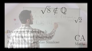 Wurzel aus 8 ist irrational mit Wurzel aus 2  Beweis Analysis Algebra Zahlentheorie [upl. by Frye]