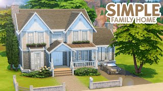 Simple Base Game Family Home  The Sims 4 Speed Build [upl. by Dahlstrom]