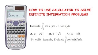 How to use calculator to solve Definite Integration Problems ft Casio FX 991ES [upl. by Nagud]