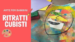 ARTE PER BAMBINI RITRATTO CUBISTA  BIMBI CREATIVI [upl. by Elli]