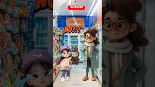 Cute Girl No Money To Buy Labubu cartoon animation cute [upl. by Akemor]