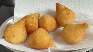 COXINHA COM MASSA DE MANDIOCA  A melhor coxinha do mundo  2 INGREDIENTES NA MASSA [upl. by Adley]