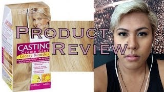 Product Review Loreal Paris Casting Creme Gloss 1010 Very Light Iced Blonde [upl. by Gery750]