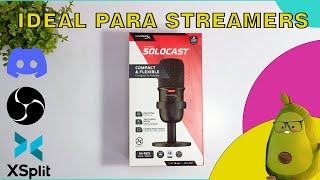 HyperX SoloCast  Un excelente micrófono para STREAMERS Y CREADORES  UNBOXING y Review en español [upl. by Tirrej]